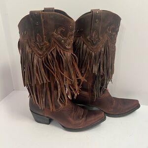 Lane Western Fringe Women’s Boots Sz 8